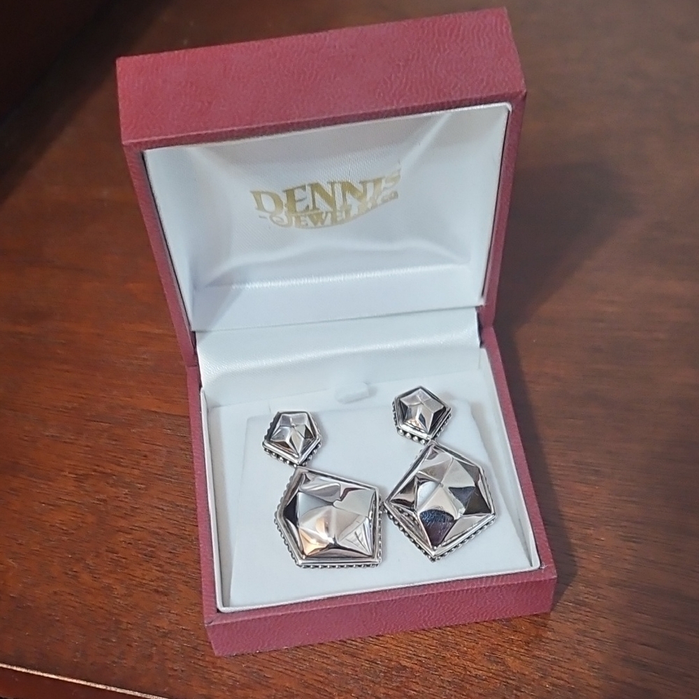 LAGOS 925 Ball Bead Geometric Shapes Estate Earrings
